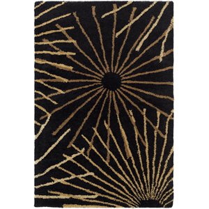 forum fm-7090 10' x 14' rectangle rug in black/dark brown/khaki/camel/wheat