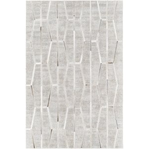 eloquent elq-2300 10' x 14' area rug in light gray/medium gray/beige/taupe