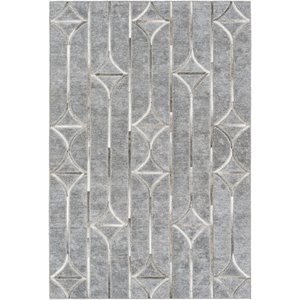 eloquent elq-2301 10' x 14' area rug in medium gray/light gray/beige/taupe