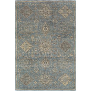 smyrna smy-2303 10' x 14' rectangle area rug in denim/medium gray/beige/black