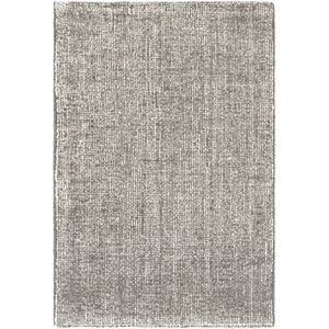 siena sna-2302 9' x 12' rectangle area rug in medium gray/light gray/cream