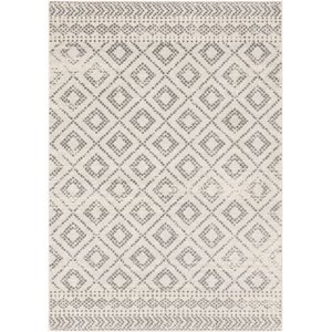 sunderland sun-2301 9' x 12' rectangle rug in light gray/white/medium gray