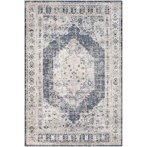 durham dur-1015 9' x 12' area rug in taupe/medium gray/charcoal/black/white