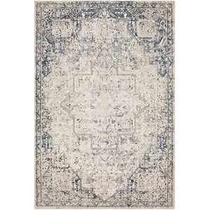 durham dur-1014 9' x 12' area rug in taupe/medium gray/charcoal/black