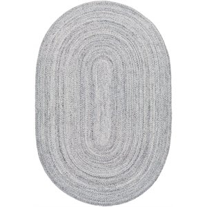 azalea aza-2323 6' x 9' oval rug light gray/medium gray/charcoal/cream