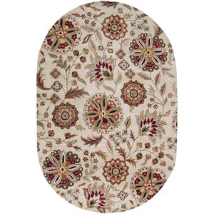 athena ath-5035 6' x 9' oval rug brown/red/taupe/camel/tan/olive/gray