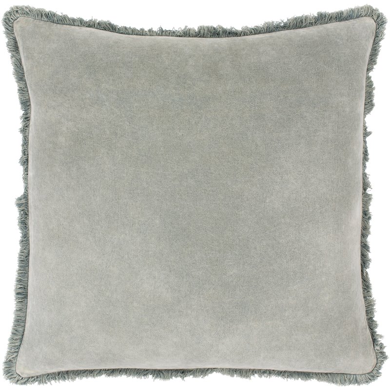 Dark Grey 20x20 Square Laundered Linen Decorative Throw Pillow