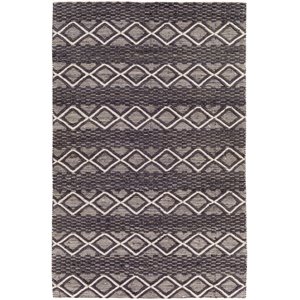 santa barbara sbb-2308 2' x 3' rectangle area rug in charcoal and beige