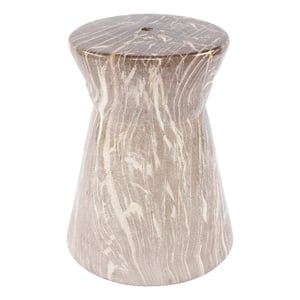 surya abruzzo modern style ceramic garden stool in tan and beige