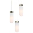 Woodbridge Lighting Tanner 5-Light LED Opal Bullet Cluster Pendant in Brass