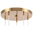 Woodbridge Lighting Tanner 5-Light LED Opal Bullet Cluster Pendant in Brass