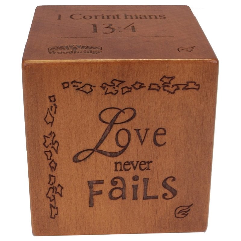 Woodbridge Lighting Light House Wood Bible Cube Paper Weight Accessory in Walnut