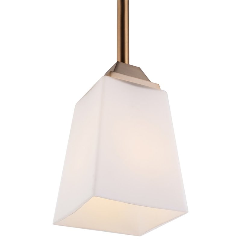 Woodbridge Lighting Berkley 1 Light Steel/Glass Mini Pendant in Brushed Brass
