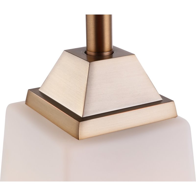 Woodbridge Lighting Berkley 1 Light Steel/Glass Mini Pendant in Brushed Brass