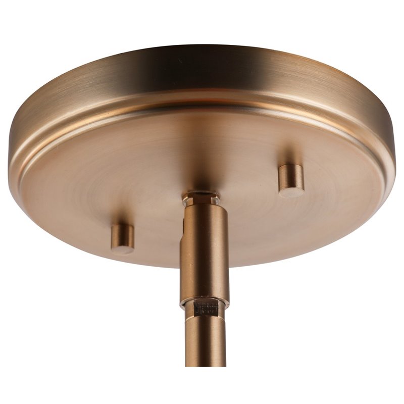 Woodbridge Lighting Berkley 1 Light Steel/Glass Mini Pendant in Brushed Brass