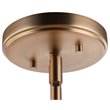 Woodbridge Lighting Berkley 1 Light Steel/Glass Mini Pendant in Brushed Brass