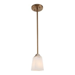 Woodbridge Lighting Berkley 1 Light Steel/Glass Mini Pendant in Brushed Brass