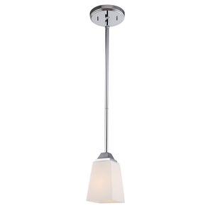 Woodbridge Lighting Berkley 1 Light Steel/Glass Mini Pendant in Chrome