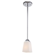 Woodbridge Lighting Berkley 1 Light Steel/Glass Mini Pendant in Chrome