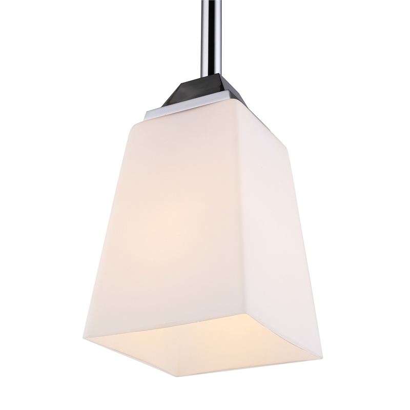 Woodbridge Lighting Berkley 1 Light Steel/Glass Mini Pendant in Chrome