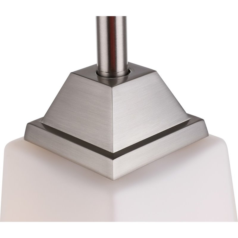 Woodbridge Lighting Berkley 1 Light Steel/Glass Mini Pendant in Satin Nickel