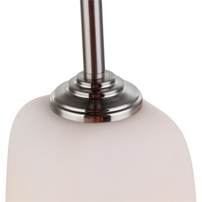 Woodbridge Lighting Blaire 1 Light Steel/Glass Mini Pendant in Satin Nickel