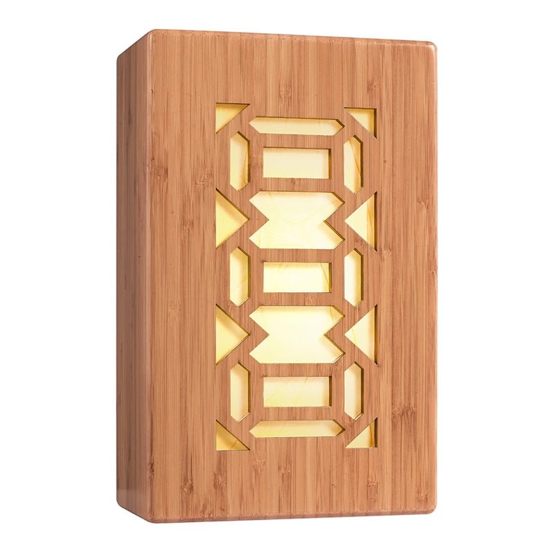 Woodbridge Lighting Triune Light House 1 Light LED Bamboo Wall Sconce in Natural