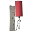 Woodbridge Lighting Haley 1 Light Wall Sconce in Satin Nickel/Maroon