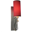 Woodbridge Lighting Haley 1 Light Wall Sconce in Satin Nickel/Maroon
