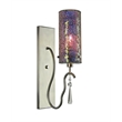 Woodbridge Lighting Haley 1 Light Wall Sconce in Satin Nickel/Mosaic Iridescent