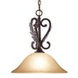 Woodbridge Lighting Hawthorne 1 Light Steel Large Pendant in Aged Bark Brown