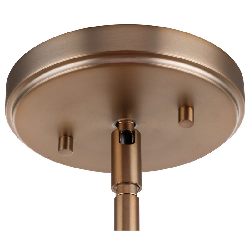 Woodbridge Lighting Blaire 1 Light Steel/Glass Mini Pendant in Brushed Brass