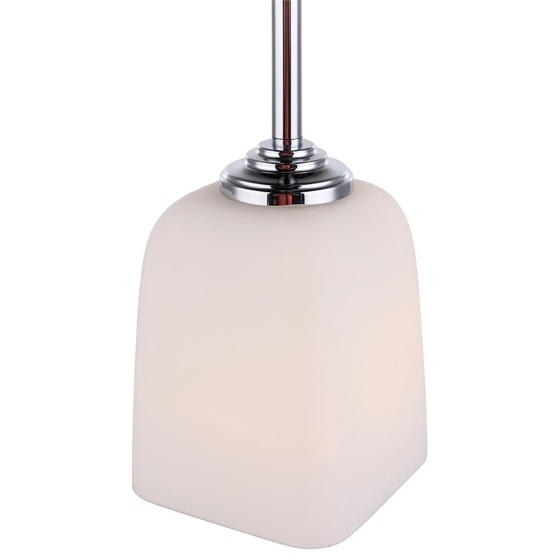 Woodbridge Lighting Blaire 1 Light Steel/Glass Mini Pendant in Chrome