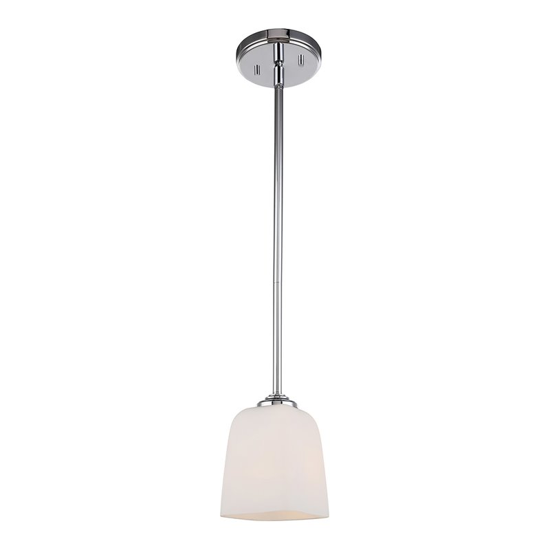 Woodbridge Lighting Blaire 1 Light Steel/Glass Mini Pendant in Chrome