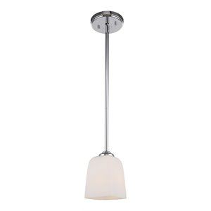Woodbridge Lighting Blaire 1 Light Steel/Glass Mini Pendant in Chrome