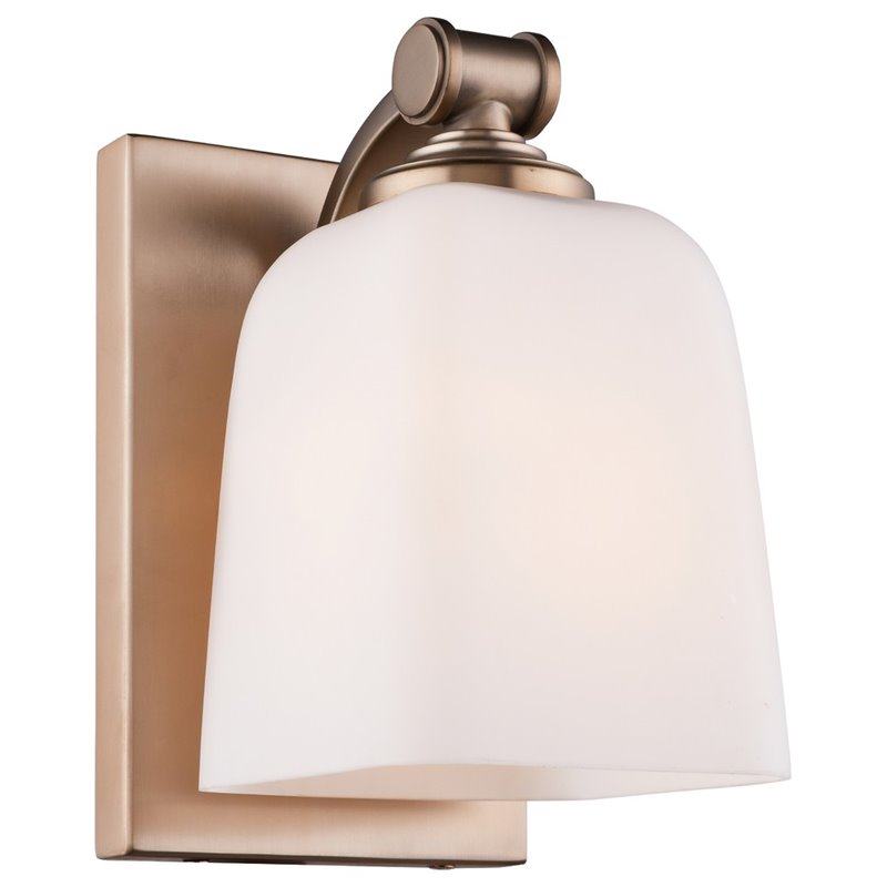 Woodbridge Lighting Blaire 1 Light Steel/Glass Bath/Wall Light in Brushed Brass
