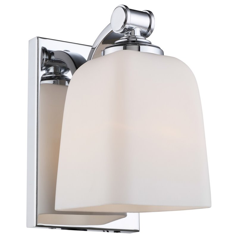 Woodbridge Lighting Blaire 1 Light Steel/Glass Bath/Wall Light in Chrome