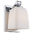 Woodbridge Lighting Blaire 1 Light Steel/Glass Bath/Wall Light in Chrome