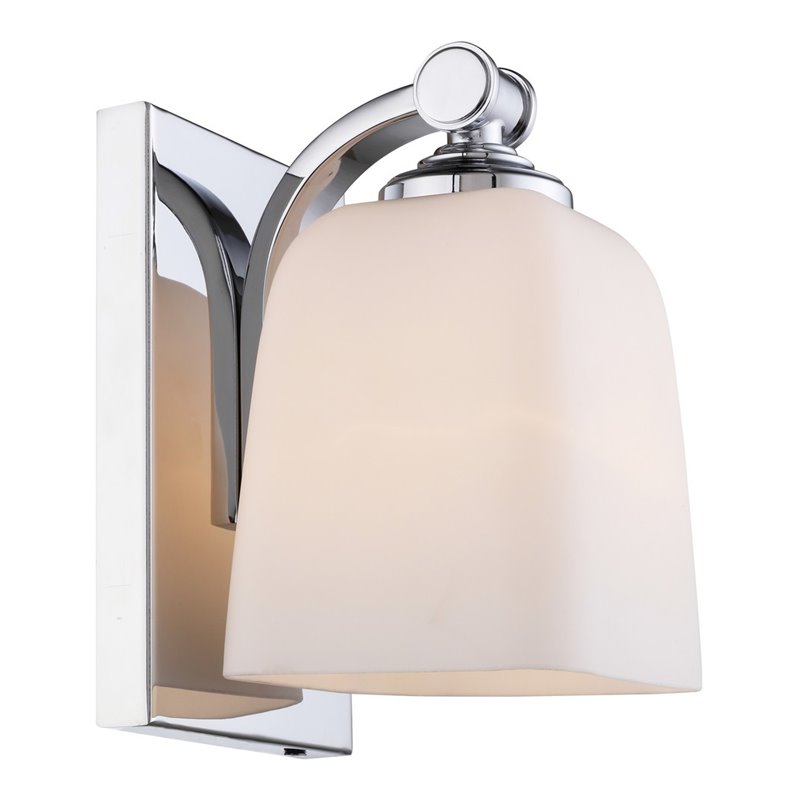 Woodbridge Lighting Blaire 1 Light Steel/Glass Bath/Wall Light in Chrome
