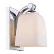 Woodbridge Lighting Blaire 1 Light Steel/Glass Bath/Wall Light in Chrome