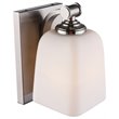Woodbridge Lighting Blaire 1 Light Steel/Glass Bath/Wall Light in Satin Nickel
