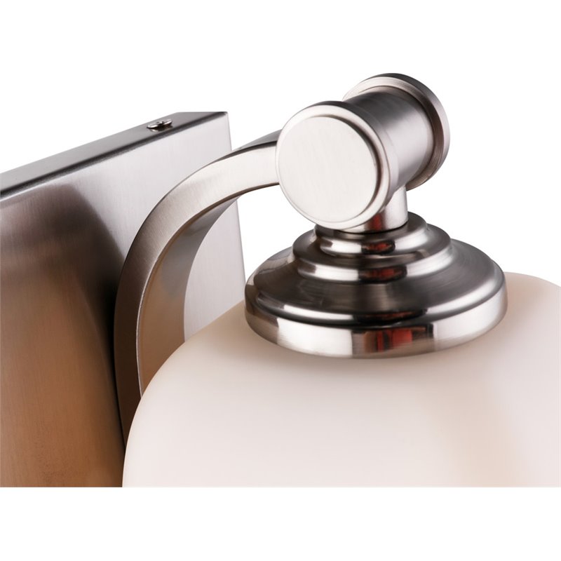 Woodbridge Lighting Blaire 1 Light Steel/Glass Bath/Wall Light in Satin Nickel