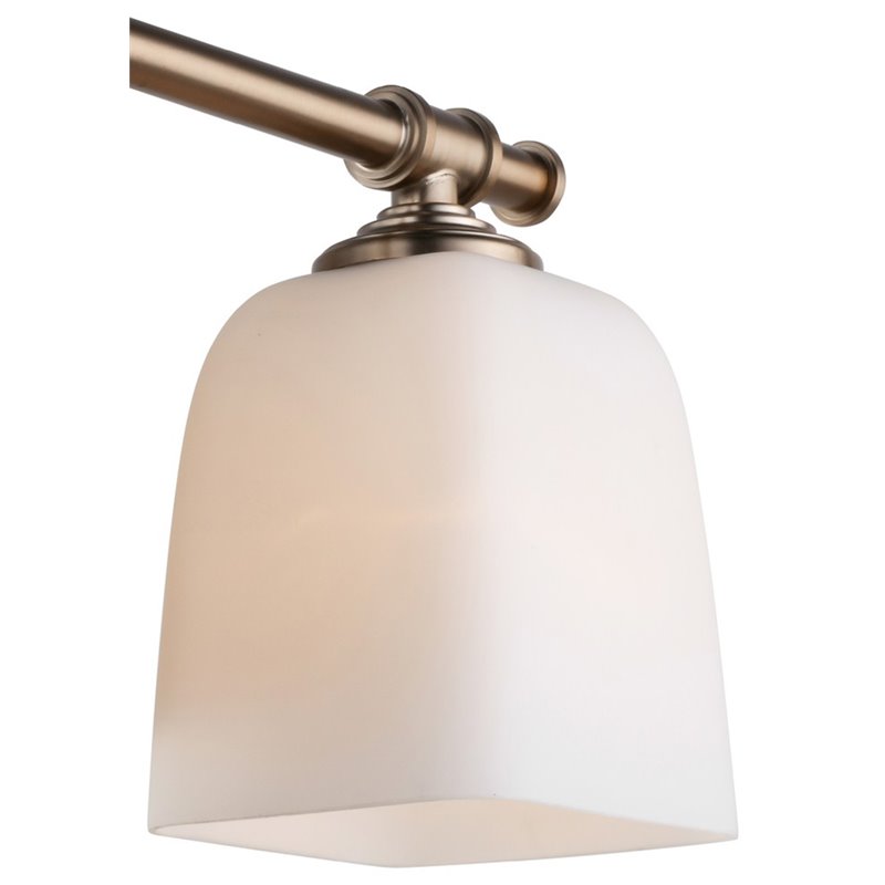 Woodbridge Lighting Blaire 2-Light Steel and Glass Bath Light in Brushed Brass