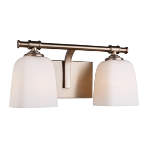 Woodbridge Lighting Blaire 2-Light Steel and Glass Bath Light in Chrome