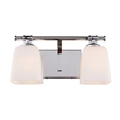 Woodbridge Lighting Blaire 2-Light Steel and Glass Bath Light in Chrome