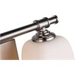 Woodbridge Lighting Blaire 2-Light Steel and Glass Bath Light in Satin Nickel