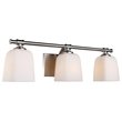 Woodbridge Lighting Blaire 3-Light Steel and Glass Bath Light in Chrome