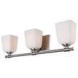 Woodbridge Lighting Blaire 3-Light Steel and Glass Bath Light in Chrome