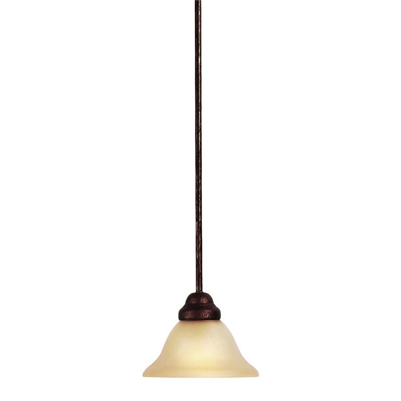 Woodbridge Lighting Anson 1 Light Steel Mini Pendant in Marbled Bronze
