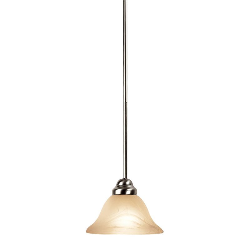 Woodbridge Lighting Anson 1 Light Steel Mini Pendant in Satin Nickel